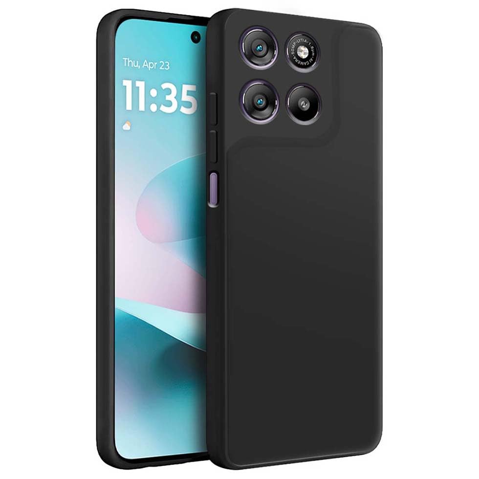 Fashionury Liquid Silicon Back Cover for Motorola G67 Power 5G / Motorola G57 Power 5G | Camera Protection | Inner Velvet Fabric | Anti-Fingerprint | Ultra Slim Case (Black)-image-27
