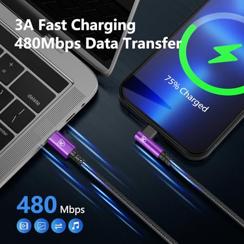 Câble de charge rapide USB C vers Lightning en nylon robuste et durable