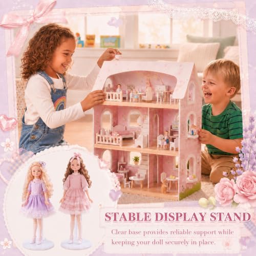 Image of 100 Pcs Acrylic Doll Stands Display Holder Action Figure Stand, White