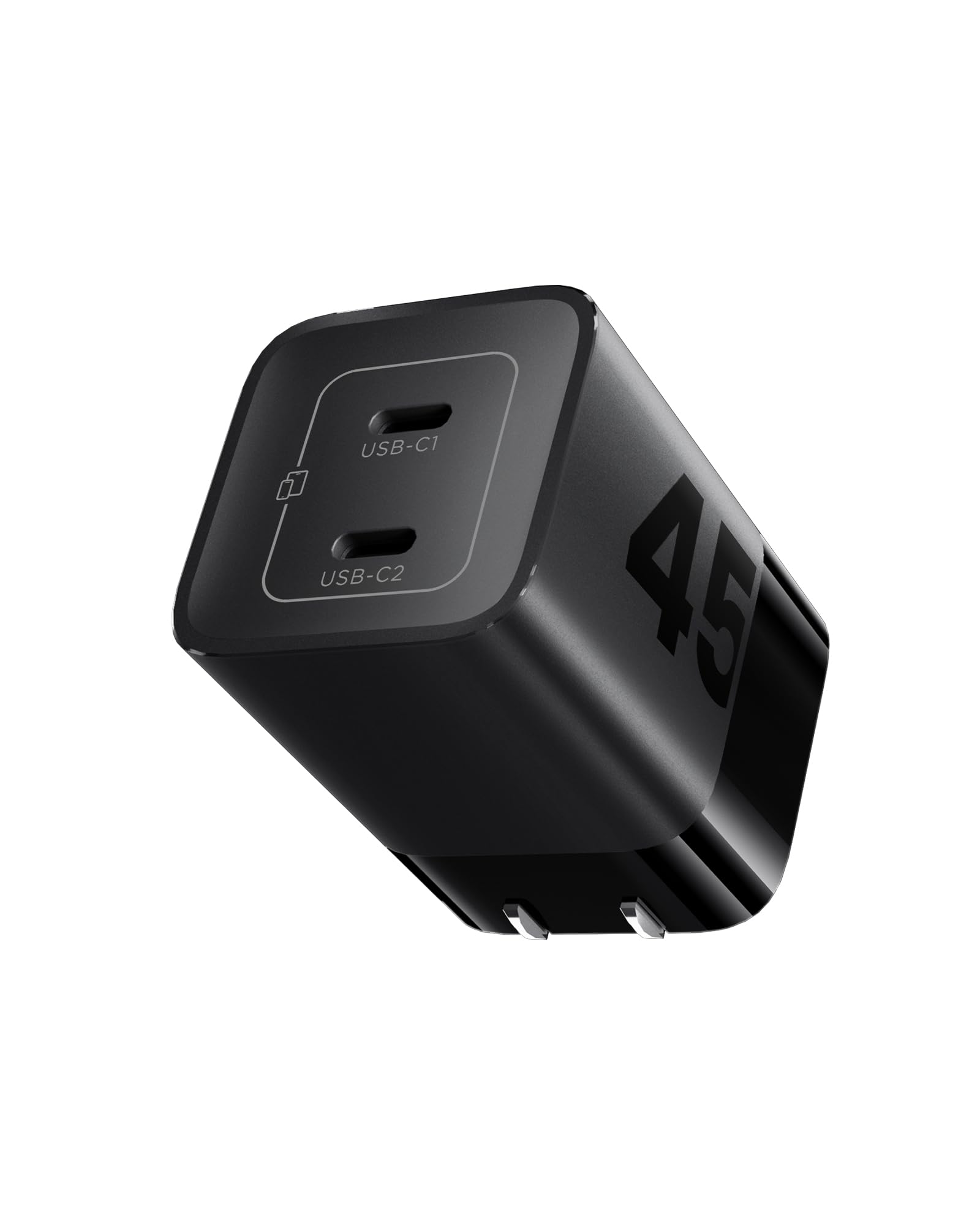 45W USB C Charger 2 Port PPS Compact Foldable GaN Charger for iPhone 17 16 iPad Galaxy S25