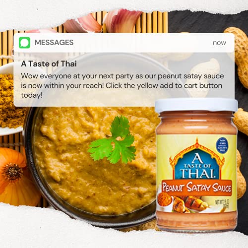 A Taste of Thai Peanut Satay Sauce, 7 Ounce - 6 per case.