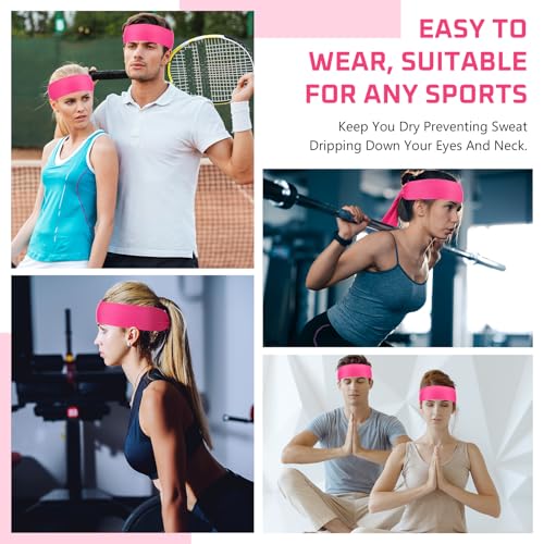 Image of Hiboom 30 Pack Tie Headband Bulk Sports Tennis Head Tie Ninja Karate Tie Back Athletic Sweatbands Adjustable Hair Bands for Women Men Basketball, Football, Soccer, Running, Yoga Workout