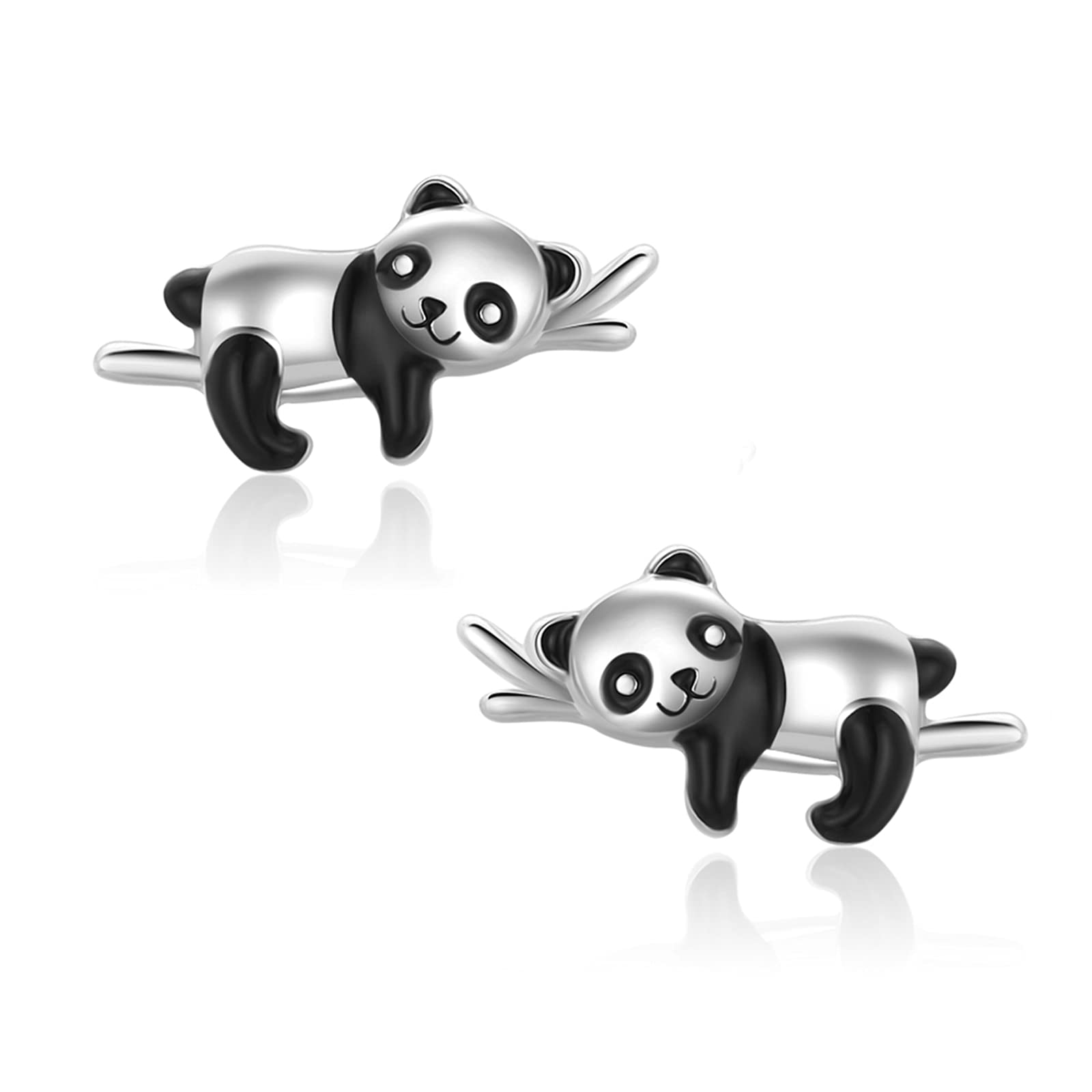 JUSTKIDSTOYAnimal Earrings 925 Sterling Silver Cute Panda/Koala/Sloth Stud Earrings Animal Jewelry Gift for Women Girls Hypoallergenic Earrings for Sensitive Ears