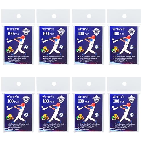 800 Unidades Fundas Blandas Para Cartas,Fundas de Carga Superior Para Tarjetas Estándar 64x89mm,Protector de Tarjetas Ultra Transparente Para Tarjetas de Juego,Tarjetas de Fútbol,Mini Tarjeta de Foto
