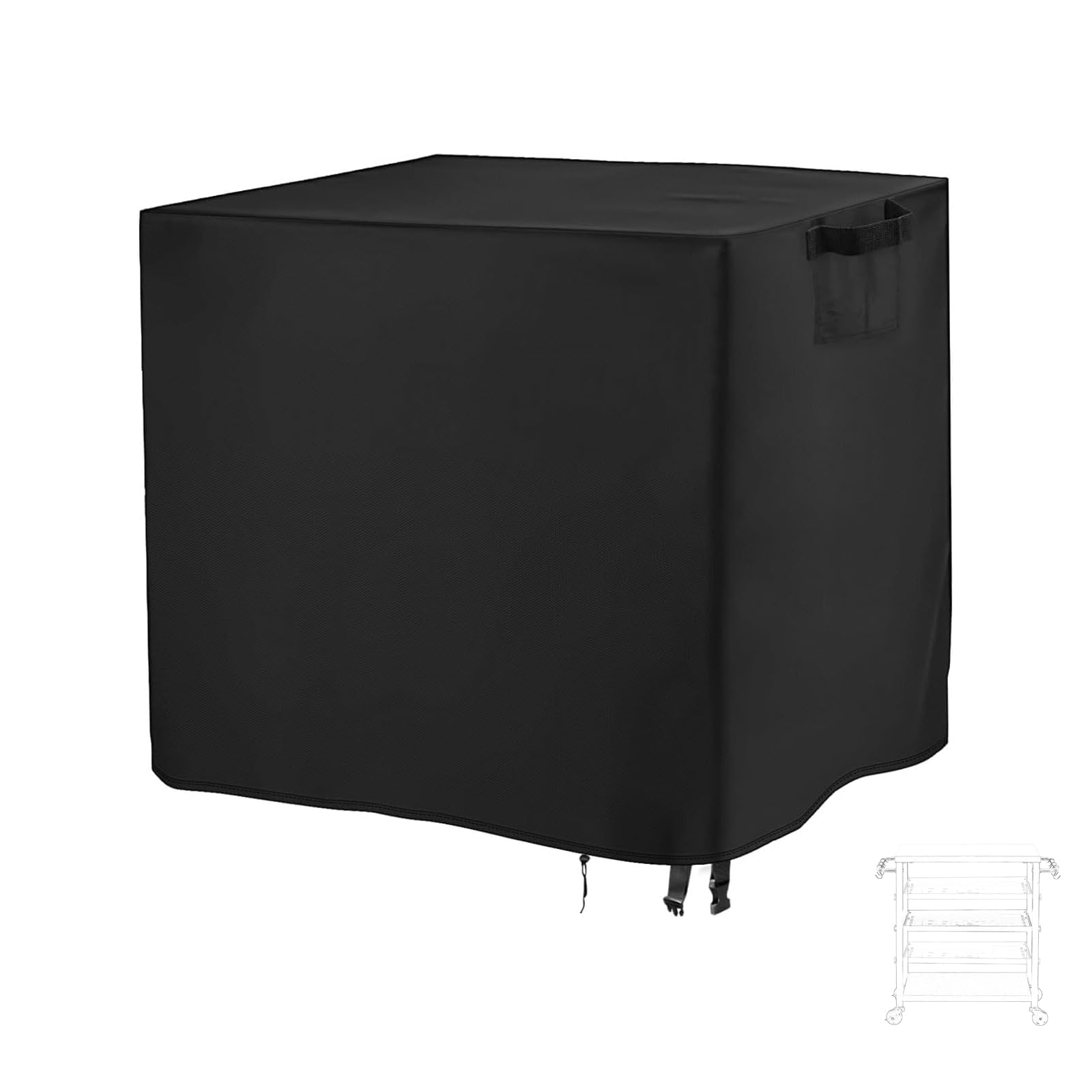 Onlyme Prep Table Cover, 55in Outdoor Table Cover Waterproof for Keter Unity XL, 420D Dustproof Barbecue Bar Cart Covers with Vent for Kitchen Island on Wheels, 140x61x81cm