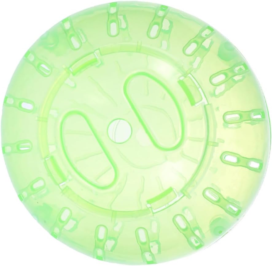 POPETPOP 2pcs Hamster Exercise, 4 Inch Hamster Running Transparent Plastic Wheel Guinea Pig Sports for Dwarf s Small Pets Supply