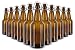 Healthy Harvest Half Liter (.5L) Glass Bottle - Homebrewing, Kombucha, Glass Water Bottles, Beer Bottles, Antique Bottle Look-A-Likes and Restaurant Swing Top Bottles - Tight and Secure Caps {12 Pack}