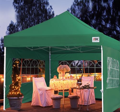 Image of ABCCANOPY Pop up Canopy Tent with Elegant Church Window 10X10,Forest Green