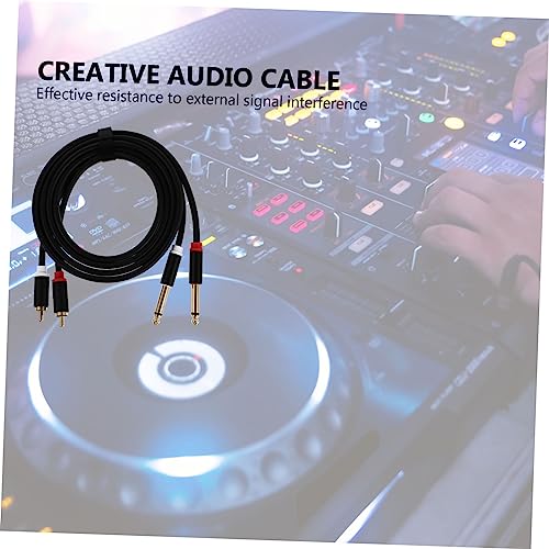 Cables de audio doble conductor negro para mesas de mezcla analógicas 4