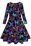 Zoom IMG-1 belovecol girls dresses neon butterfly Zoom IMG-1 belovecol girls dresses neon butterfly