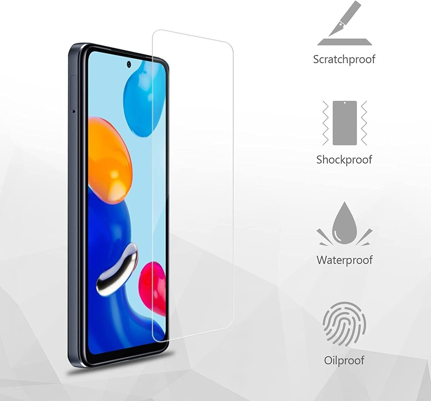 Ibywind 2 Pezzi Vetro Temperato per Xiaomi Redmi Note 14 5G 6.67,con 1