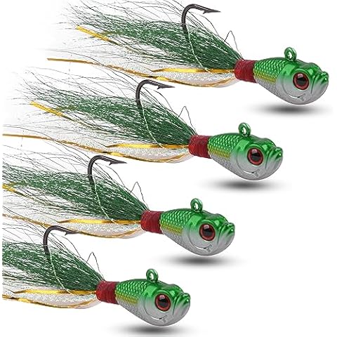 AGOOL Bucktail Jigs for Saltwater Fishing Cover