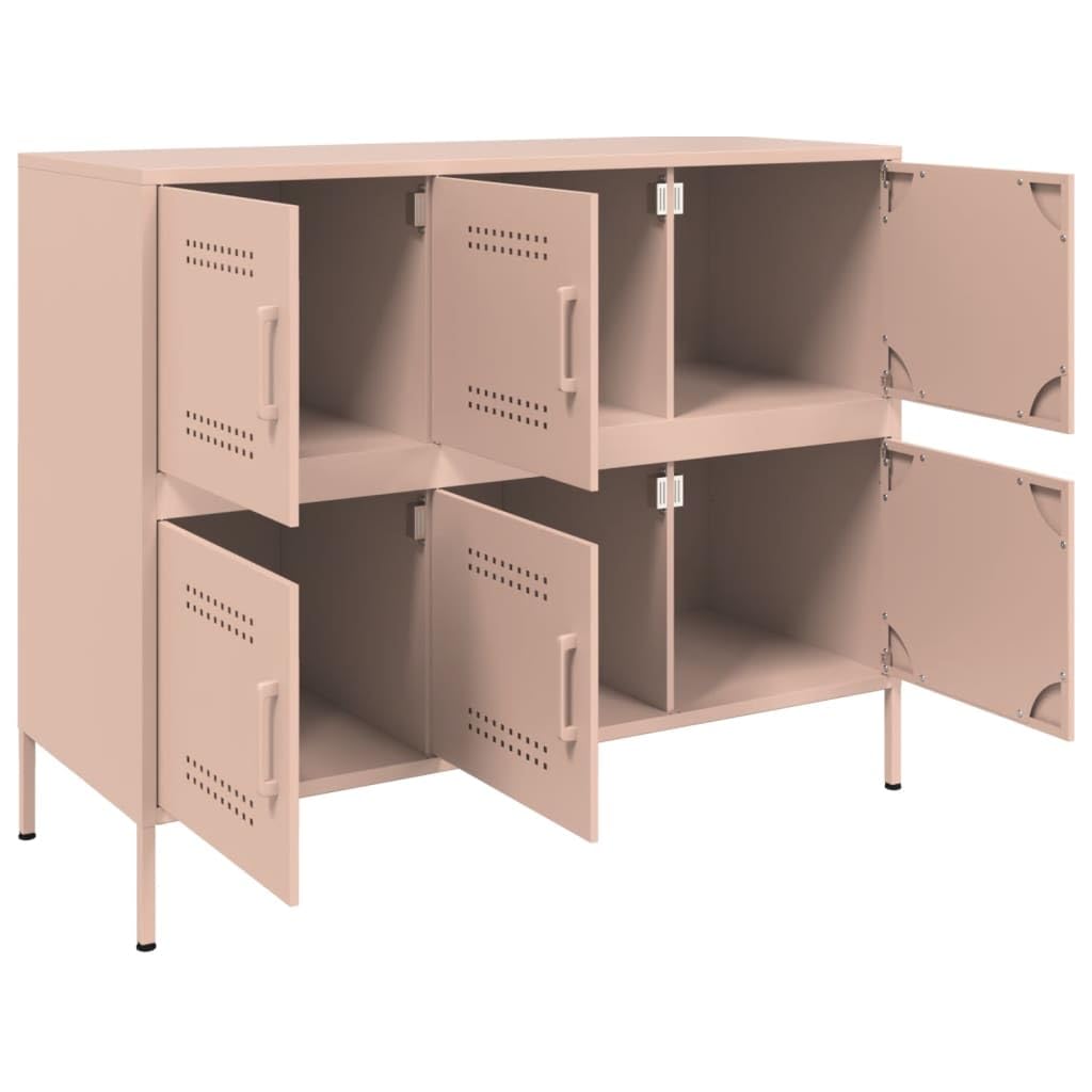 vidaXL Credenza Rosa 100,5x39x79 cm in Acciaio