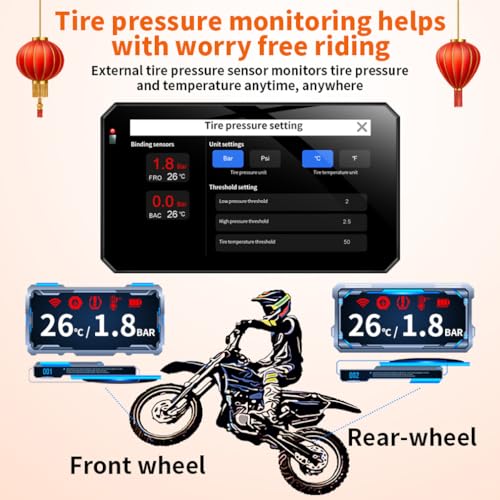 XRC TECH Sistema de navegação inteligente de motocicleta de 5 polegadas câmera de painel WiFi conduç
