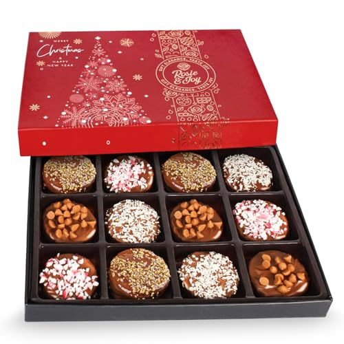 Gourmet Cookie Gift Basket – 12 Premium Cookies with Milk Chocolate &amp; Assorted Flavors, Ideal for Holiday Gifting, Birthdays, and Corporate Appreciation - USA Made