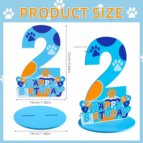 Patte de chien déco anniversaire 2 ans en bois naturel