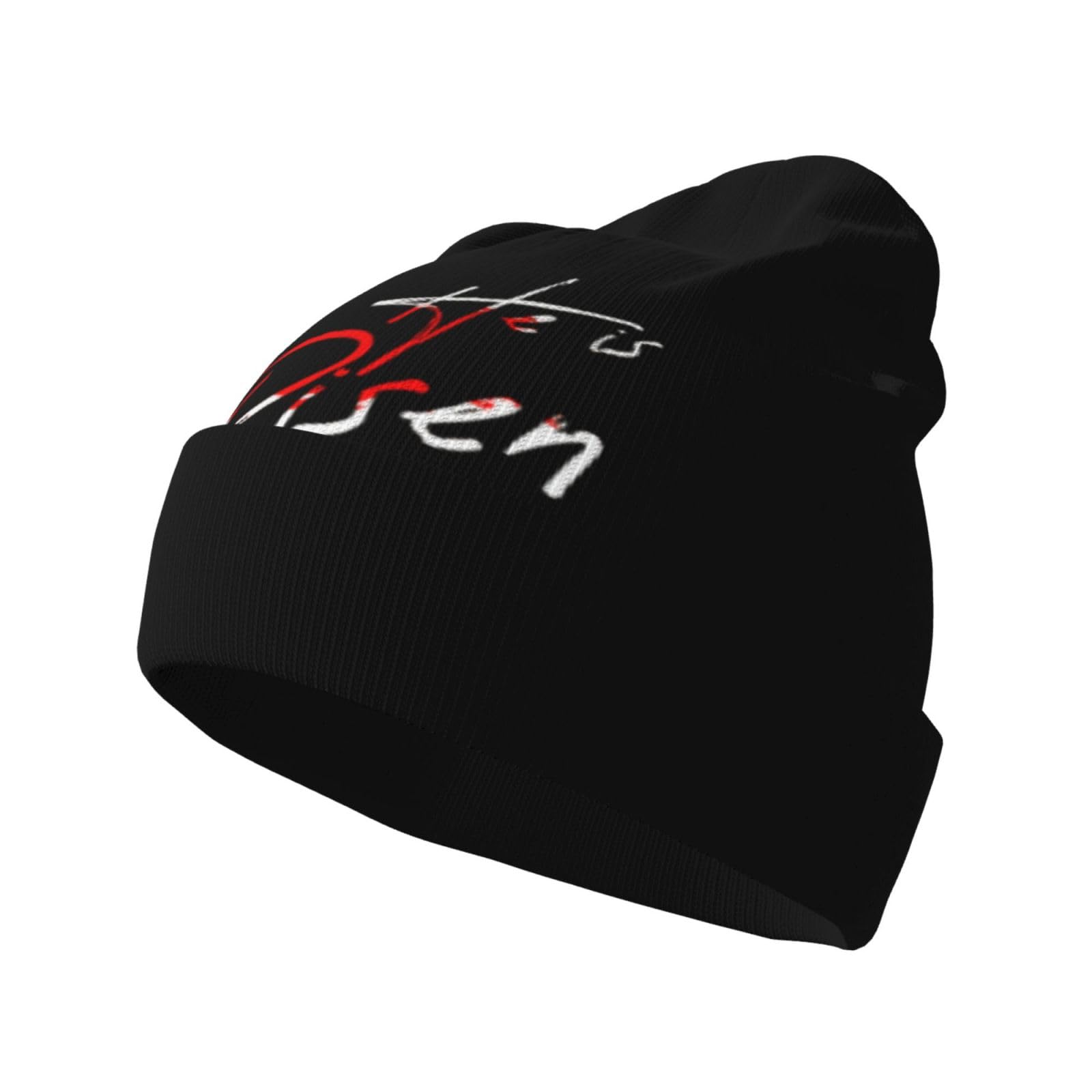 Oudrspo Christian Jesus Cross - He is Risen 5 Christian Jesus Cross Slouchy Beanie Hats for Men Women Winter Knit Hat Warm Beanies Skull Caps Easter Stocking Hat Unisex
