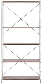 Amazon｜無印良品 ステンレスユニットシェルフ ウォールナット材棚