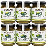 Pack 6x Pesto Vegano Bio 140g | Bion san | Salsa Pesto Ecológica Sin Queso | 100% Vegana | Ideal para Pasta, Tostadas y Recetas Saludables