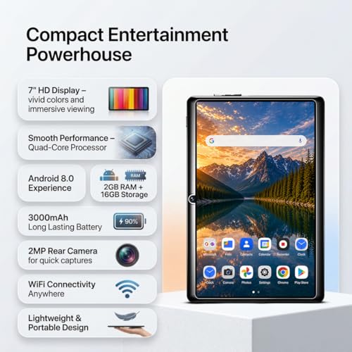 Image of IKALL N11 Pro Tablet - 7inch Display, 2GB RAM & 16GB ROM, 3000mAh Battery, Wi-Fi, Android 8.0, 2MP Rear Camera (Black)