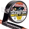 XFasten Self Fusing Silicone Tape Waterproof – 1" x 36 Feet Black, Self Amalgamating Tape, Silicone Rubber for Plumbing, Sealing Pipes, Hose Repair, Outdoor Coax and Electrical Cables – Weatherproof