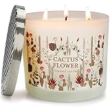 Large Jar Candles for Home Scented, Cactus Blossom & Wood, Highly Scented, Candles Gift for Women Re
