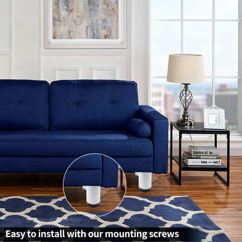 Bivethoi Adjustable Cabinet Legs Set Of 4, 4 Inch / 100Mm Sofa Legs Replacement Furniture Feet, Stainless Steel Vanity Legs Couch Foot Metal Dresser Legs For Shelf Futon Coffee Table (White) #TOP5