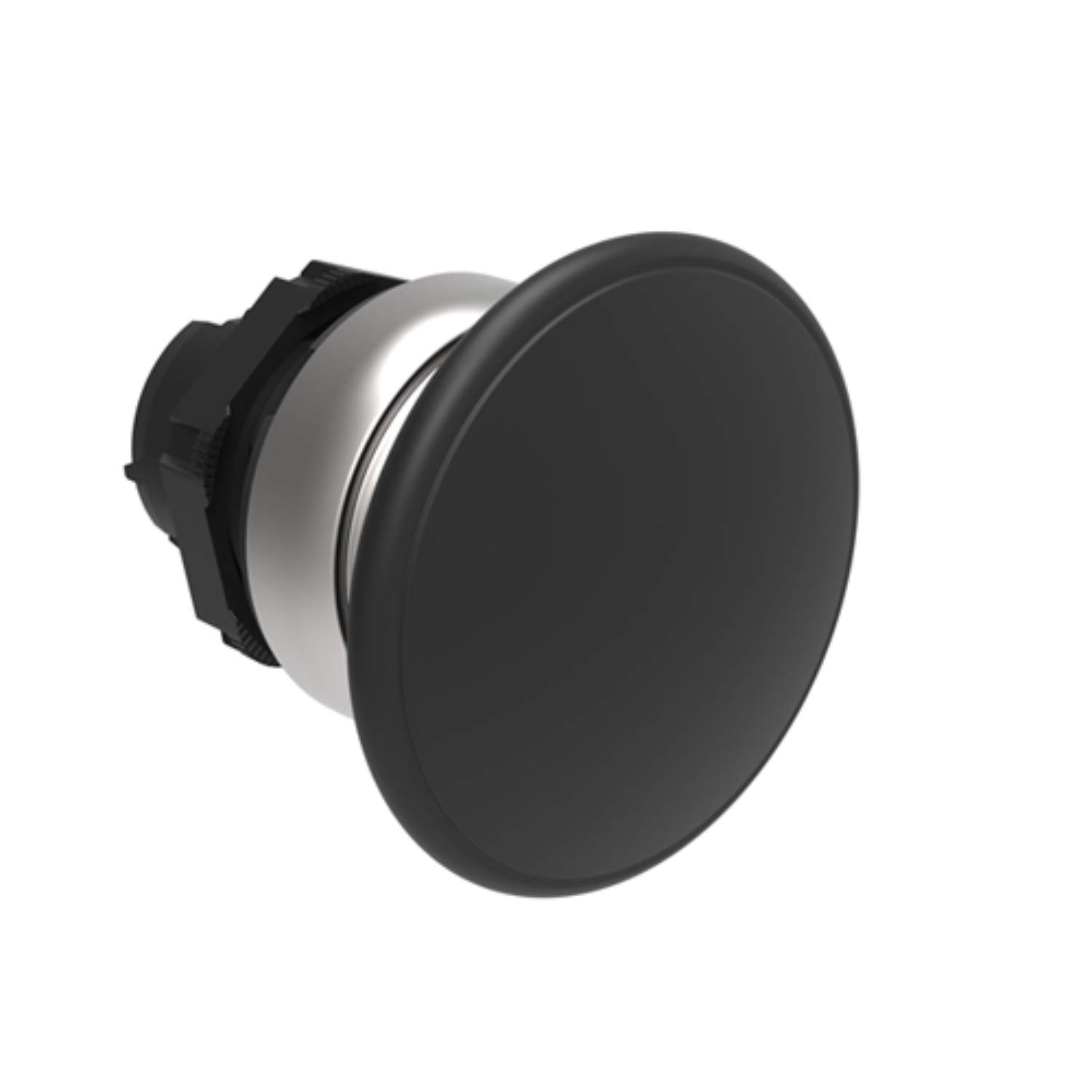 Bouton champignon LPCB6142 noir à impulsion 40mm pour automatisme d'usine