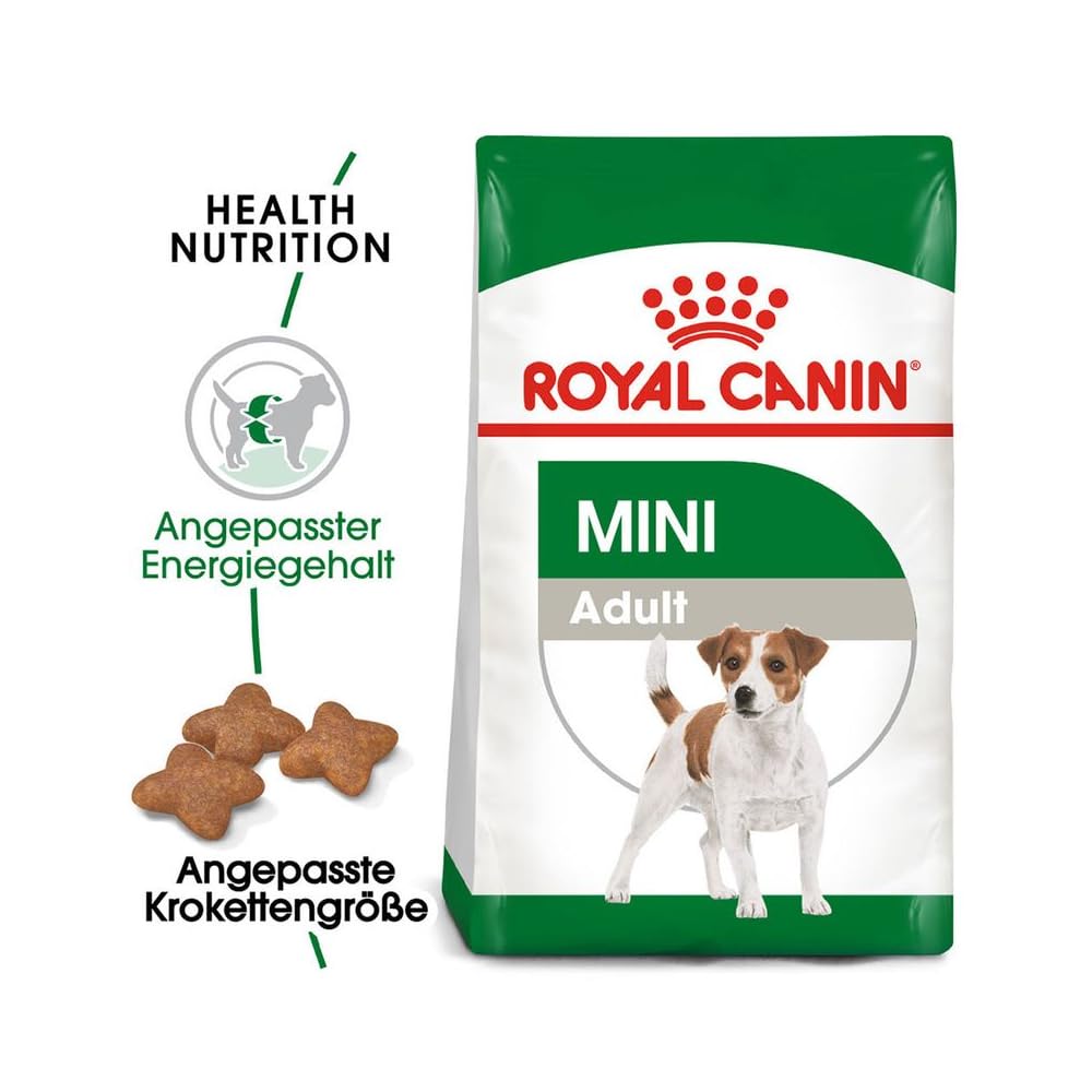 Royal Canin Mini Adult | 4 kg | Aliment Complet pour Chiens de Petites Races | Acides Gras oméga-3 pour la Peau et Le Pelage | Teneur énergétique adaptée et Taille de croquettes ajustée