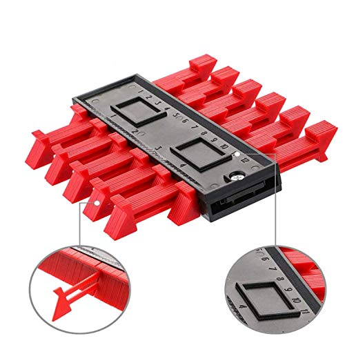 Medidor de Contornos, 10pulgadas / 250mm Herramienta de Medición de Perfil Irregular,...