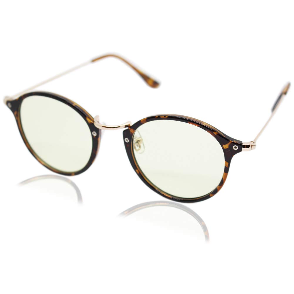 [エイトトウキョウ] 老眼鏡 ブルーライトカット おしゃれ メンズ レディース 兼用 かわいい 2.0 UVカット シニアグラス リーディンググラス［ 鯖江メーカー企画 ］べっ甲/ライトグリーン RD6100-2+2.0