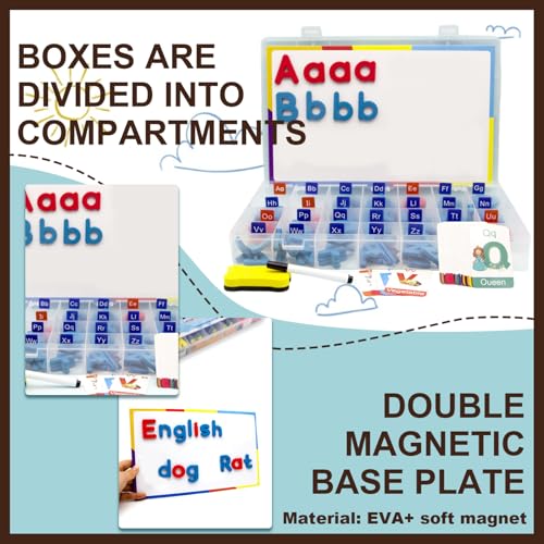 Kit de lettres magnétiques en mousse avec tableau double face et boîte - 3