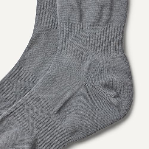 Amazon Essentials Women's Soccer Socks, Over-the-Calf Athletic Fit with Zone Cushioning and Arch Support, 3 Pairs, Grey, 8-12 - image 3