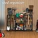 keomaisyto Garden Tool Organizer, Heavy Duty Yard Tool Tower Rack for Garage Organization and Storage, 3 Tier Utility Garden Tool Rack with hooks for Garden/Shed/Garage/Yard/Basement/Lawn