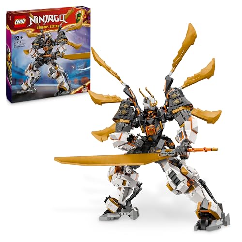 LEGO NINJAGO Mech Drago Titanio di Cole, Grande Set di Giochi d'Avventura per Bambini e Bambine da 12 Anni, Personaggio da Costruire con Spada Giocattolo e 1 Minifigure, Regalo di Compleanno 71821