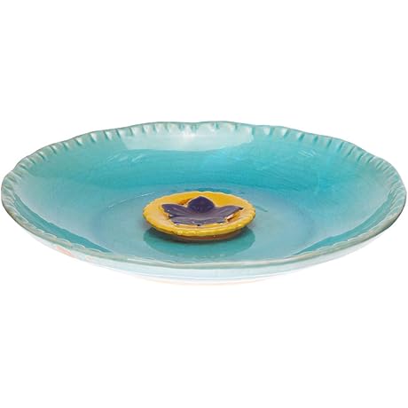 Topadorn Glass Birdbath Bowl Only for Outdoor Garden Decor