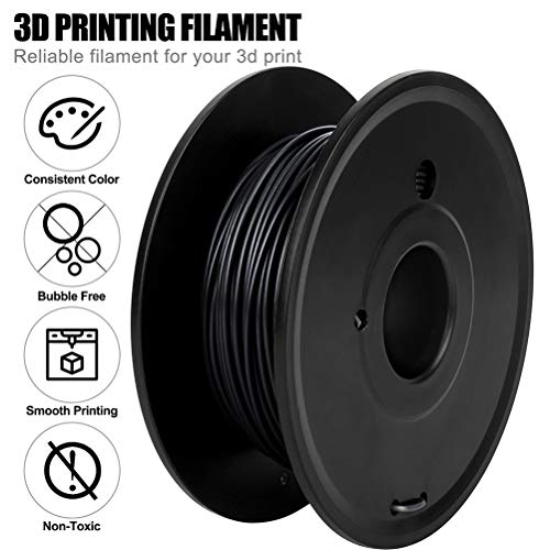 GYZJ 3D Printer Filament PLA Black Filament 1.75MM 200g Consumables Neat Winding No Bubbles High Precision Tangle-Free 3D Art Toy Art Decoration Cars Modules Temperature 190-210 Degree
