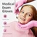 SwiftGrip Pink Nitrile Gloves, 3-mil, Industrial Gloves Disposable Latex Free, for Cleaning & Esthetician, Rubber Powder-Free, 100-ct Box (Small)