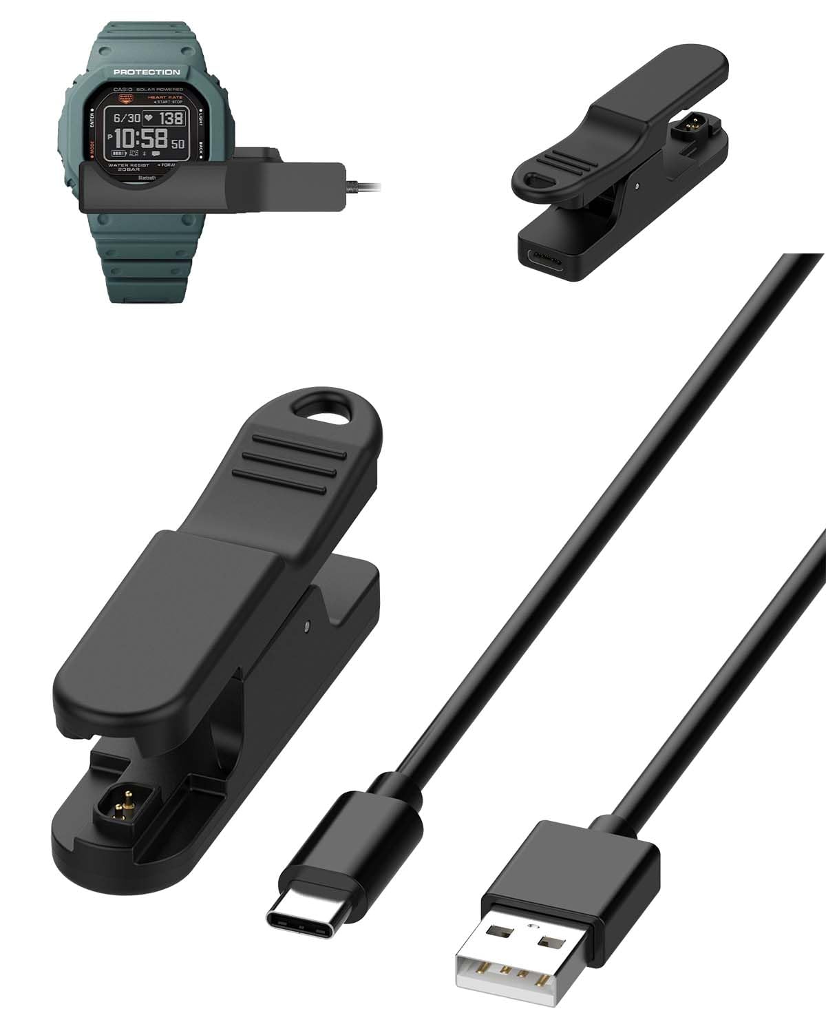 Amazon.co.jp: Casio 対応 スマートウォッチ 充電ケーブル 充電