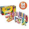 Crayola Ultimate Washable Chalk Collection (64ct), Bulk Sidewalk Chalk, Outdoor Chalk for Kids, Anti-Roll Sticks, Nontoxic, 4+ #1