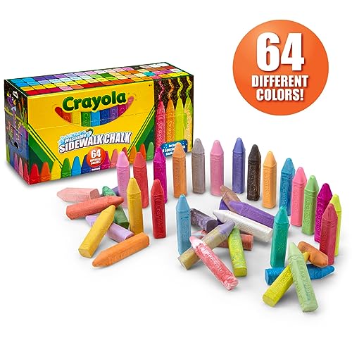 Crayola Ultimate Washable Chalk Collection (64ct), Bulk Outdoor Sidewalk Chalk for Kids, Outdoor Activities & Spring Crafts, Gifts for Kids - image 3