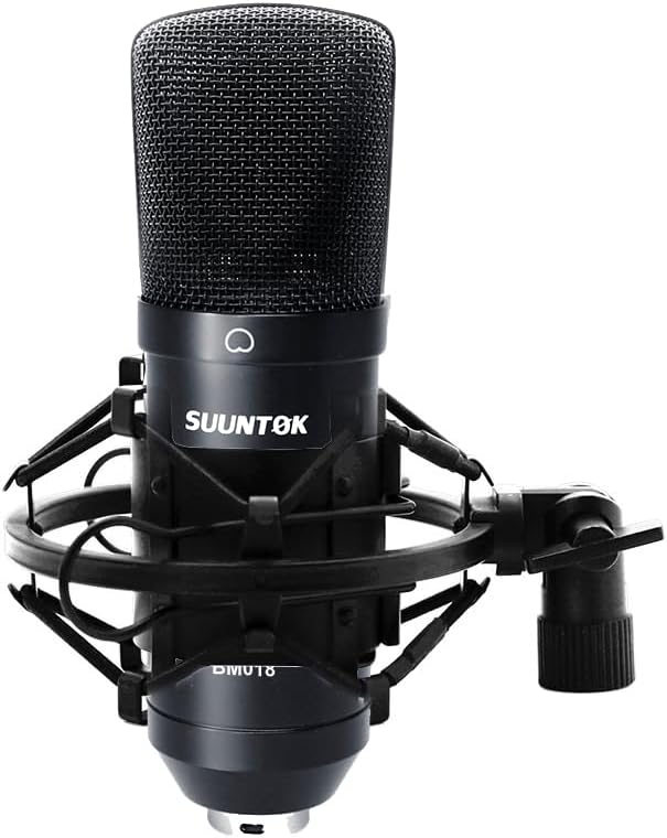 XLR Condenser Microphone Recording Microphone for PC Computer Home Studio Cardioid Podcast Mic Kit for Streaming, ASMR, YouTube, Voice-Over, Gaming, Vocal (Black) XLR Condenser Microphone Recording Microphone for PC Computer Home Studio Cardioid Podcast Mic Kit for Streaming, ASMR, YouTube, Voice-Over, Gaming, Vocal (Black)
