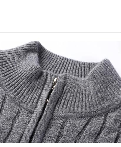 Winter Men's Quarter Zip Sweater Slim Fit Casual Knitted Turtleneck Pullover Mock Neck Sweater3
