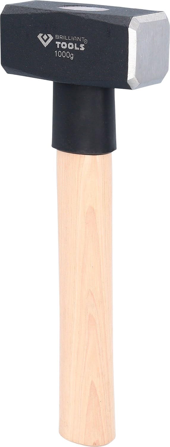 BRILLIANT TOOLS BT075100 Mazzetta con manico hickory, 1000 g [Powered by KS TOOLS]