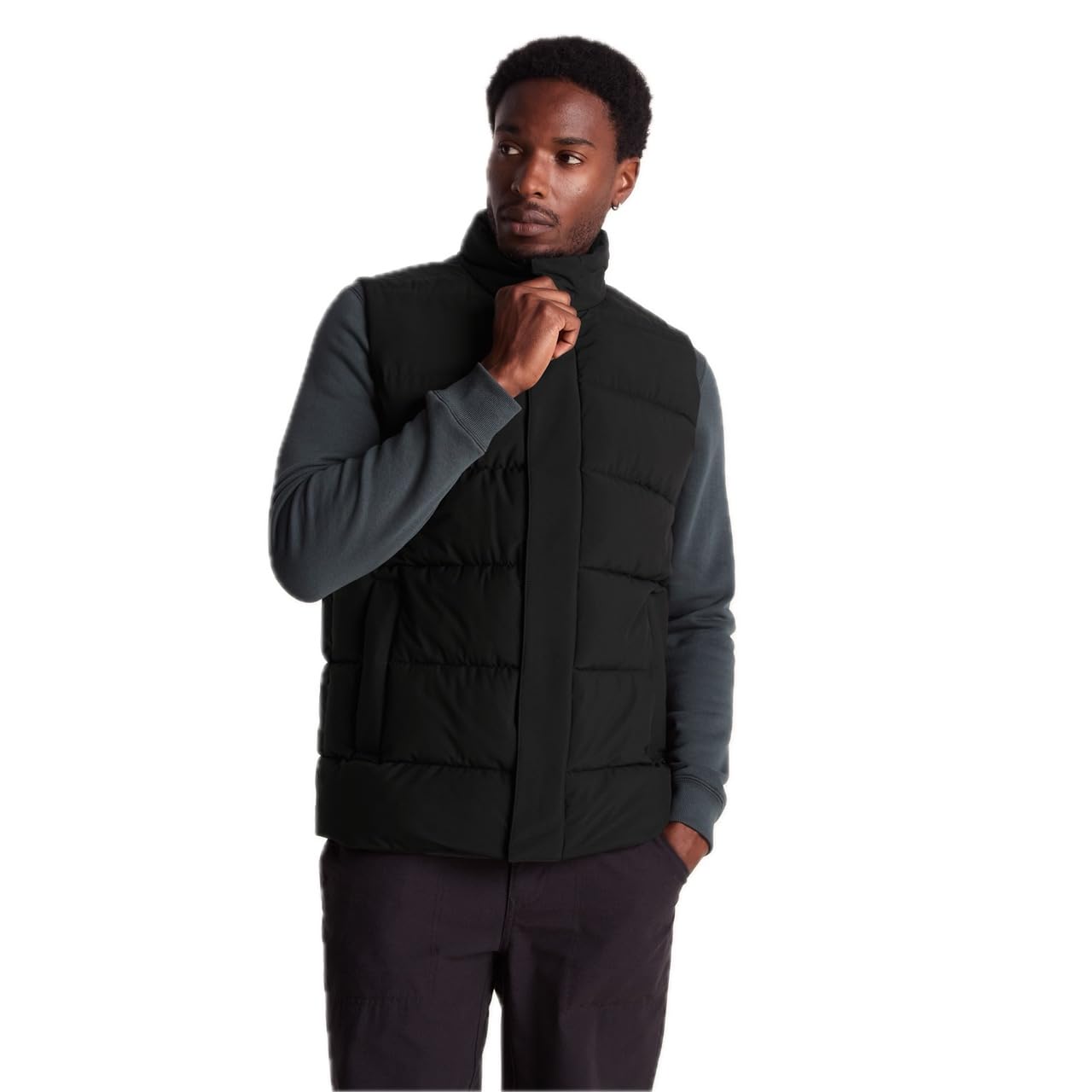 TOG24 Leighton Mens Insulated Gilet,with Funnel Neck, Wind Resistant, Quilted Zip Pockets