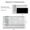 OSDUE Kettentasche, Clutch Damen, Glitzer Abendtasche, Elegante Envelope Tasche Kettentasche Schultertaschen für Hochzeit Party Freizeit Date, Muttertagsgeschenke für Mama (Silber) #1