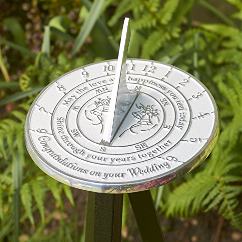 Unique Wedding Gift Idea for A Special Couple. A Years Together Sundial Makes A Great Marriage Present for The Bride and Grooms Garden Or Home Decor Ornament. by The Metal Foundry UK