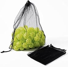 Baseball, Batting, Practice Balls, Slotted Balls (Diameter 1.7 inches (42 mm), 30 or 60 Pieces), Includes Exclusive Mesh Bag, Training Ball, Lightweight, Indoor Practice Toy, Baseball