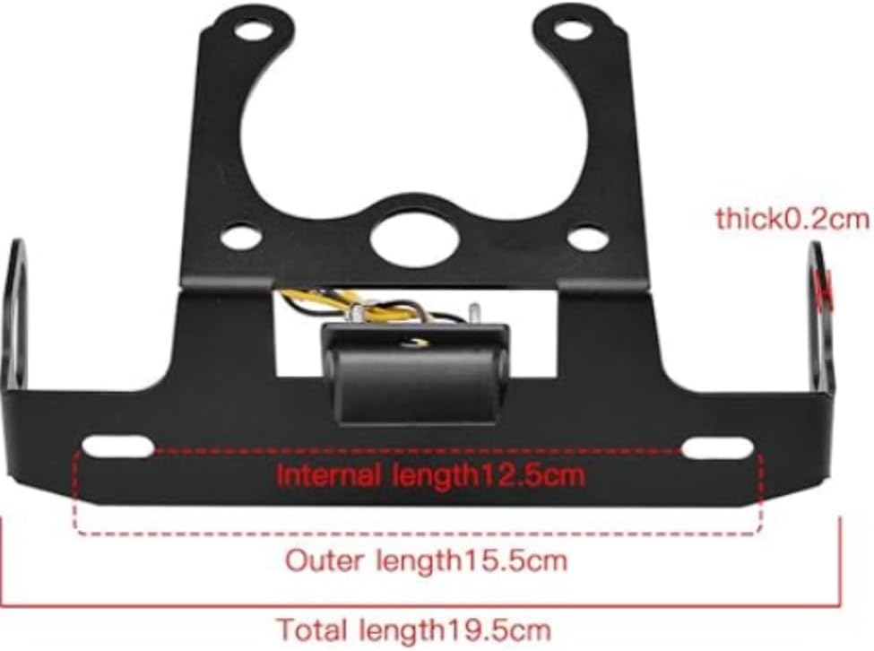 Motorcycle License Plate Bracket Fender Eliminator Tail Tidy compatible with Yamaha FZ1 FZ8 FZ-1 FAZER1000, with LED License Plate Light, Compatible with Stock Original turn signal