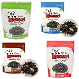 4x 40g Kimnori - Korean Crispy Seaweed Snack Chip- Alle 4 Geschmäcker Original, Seafood, BBQ & Chili - Koreanische Chips aus Seegras - Halal + Heartforcards® Versandschutz